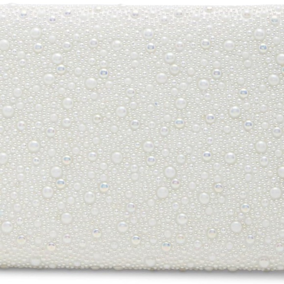 Betsey Johnson White Soft Pearl Clutch - Picture 11 of 11